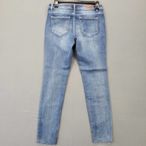 Almost Famous Women Jeans Size 5 Juniors Blue Stretch Distressed Grunge Skinny - £11.51 GBP