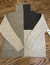 NEW Karen Kane Women’s Colorblock Turtleneck Sweater Brown Size Medium NWT - £62.21 GBP