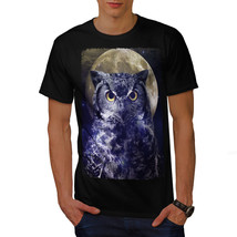 Owl Beast Moon Sky Animal Shirt Mystical Fowl Men T-shirt - £10.44 GBP
