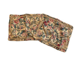 RALPH LAUREN Set TANGIER 2 Standard Pillow Shams Covers Floral Jute Trim - $33.59