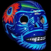 Talavera Pottery Sugar Skull Cancun Mexico Day of the Dead Dia de Los Muertos 5&quot; - £35.96 GBP