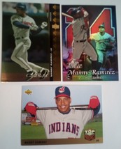 3 Manny Ramirez Cleveland Indians 1990s MLB baseball cards lot - £4.00 GBP