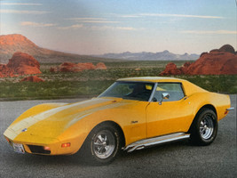 1973 Chevrolet Corvette Stingray Antique Car Fridge Magnet 3.5&#39;&#39;x2.75&#39;&#39; NEW - £2.84 GBP