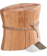 Bambum Nunna Bamboo Salt and Pepper Shakers, Natural Bamboo Wood Salt an... - £12.16 GBP