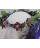 Head Wreath -Ever Yours Forest /Faux Leaves Flowers Berries / New / Rena... - £41.08 GBP