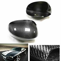 Fit 2009-2022 DODGE CHALLENGER Real Carbon Fiber Side View Mirror Cover ... - £76.74 GBP