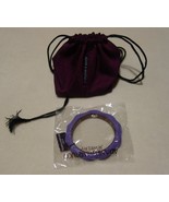 Adami &amp; Martucci Sterling Silver purple leather Bracelet New - $73.29 CAD