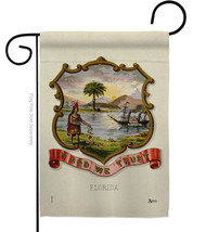 Coat Of Arms Florida Garden Flag States 13 X18.5 Double-Sided House Banner - £15.92 GBP
