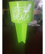 NEW GeckobrandsBlue Beach Sand Beverage Cup Holder Lime Green - $279.86 MXN