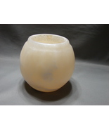 Egyptian Soft White Alabaster ~ Hand Carved Votive Candle Holder - $20.99