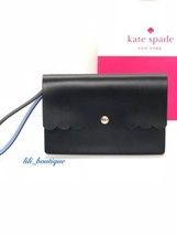 NWT Kate Spade WLRU4808 Bradbury Street Mollie Wristlet Leather Black Bl... - £54.48 GBP