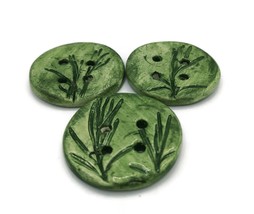 3Pc Rosemary Round Ceramic Sewing Buttons for Clothing Handmade Coat But... - $19.61