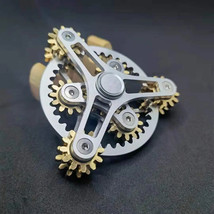 1PC Delicateness Gear Hand Spinner All Copper Fidget Spinner Nine Teeth Linkage  - £28.66 GBP