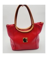 Valentina Italy Handbag Red Leather Satchel Shoulder Bag Purse - $89.99