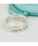 Size 9 Tiffany &amp; Co 1837 Ring Concave Unisex in Sterling Silver - £260.42 GBP