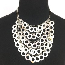 CHICO&#39;S Natalia OTT bib necklace - NEW $69 mother of pearl shell multistrand - £19.98 GBP