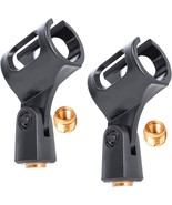 2Pieces 5/8&quot; Male to 3/8&quot; Female Screw Mic Stand Clip Adapter Microphone... - £6.20 GBP