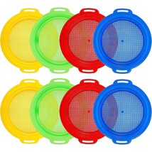 8 Pack Sand Sifter Sieves For Beach Sand, Beach Toy Gardening Digging Fi... - £25.16 GBP