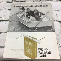 Vintage 1968 Pall Mall Cigarettes Tobacco Advertising Make Out Better Pr... - £7.75 GBP