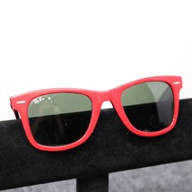 Ray ban Sunglasses Wayfarer RB2140 955 50D22 Red Frames Only Minor scrat... - £32.75 GBP