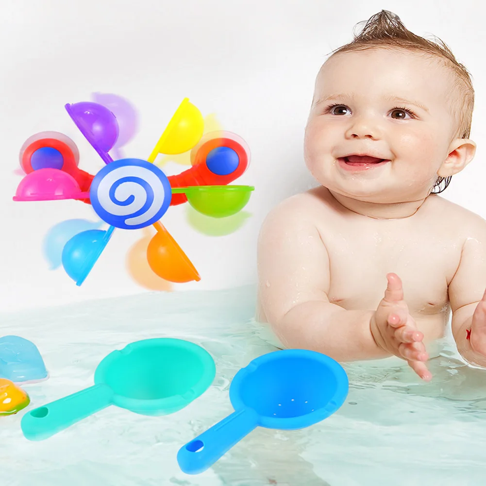 Play Baby Bath Play Colorful Waterwheel Bathing A Bathtub Water Spray Play Set S - £24.49 GBP