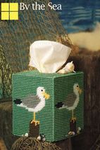 Plastic Canvas Sea Gull Lighthouse Tissue Cover Doorstop Dresser Set Patterns - £9.50 GBP