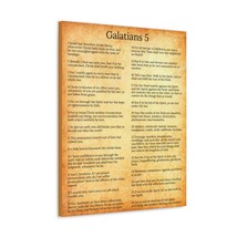  Galatians 5 Chapter Fruit of the Spirit Gold Bible Canvas Chris - $75.99+