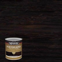 Minwax ® 61395 PolyShades® Stain &amp; Polyurethane Satin Finish, Classic Black 1-Qt - £19.78 GBP