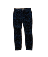 Free People Burnout Velvet Jeans Womens 27 Blue Black Winter Skinny - $21.00