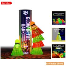 Durable Nylon Night Glow Badminton Shuttlecocks - Multicolor 5, 10, 11 Pack - $20.74