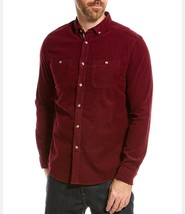Heritage Mens Western Button-Up Shirt Burgundy Long Sleeve 100% Cotton X... - £17.66 GBP
