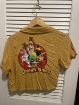 Retro Looney Tunes Crop Top Flowy Shirt-cool rayon  Women&#39;s XS - $15.99