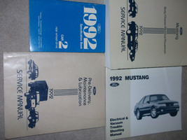 1992 Ford MUSTANG Service Atelier Réparation Manuel Set OEM Usine Avec Evtm Spe - £165.90 GBP