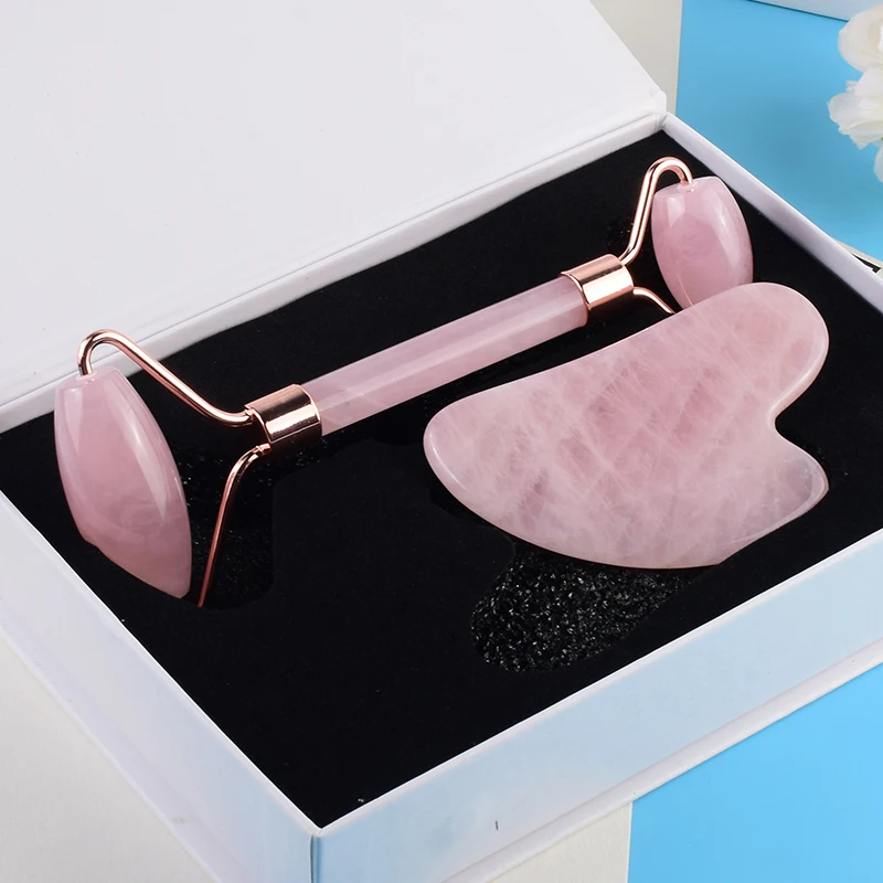 Z face roller gua sha tool set natural stone crystal jade massager health safely beauty thumb200