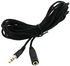 10ft 3.5mm 1/8&quot; Stereo Audio Headphone Cable Fabric Extension Cord Male Female - £16.65 GBP