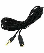 10ft 3.5mm 1/8&quot; Stereo Audio Headphone Cable Fabric Extension Cord Male ... - $28.01 CAD