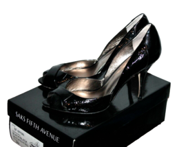 Saks Fifth Avenue Women&#39;s Black Stiletto Heels Size 9 M Wynn Shoes Pumps... - £17.98 GBP