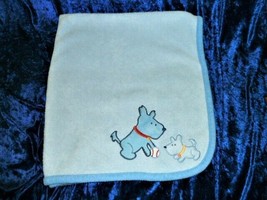 Carters Child Of Mine Puppy Blue Baby Blanket Baseball Dogs Ball Puppies - $31.67