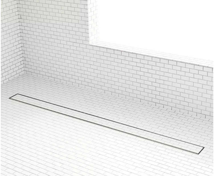 New 48&quot; Brushed Stainless Steel Cohen Linear Tile-In Shower Drain with D... - $154.95