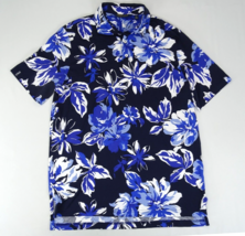 Polo Ralph Lauren Golf Floral Flowers Golf Polo Shirt Large Monaco Blue ... - $23.70