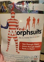 Morphsuit - USA Adult RED WHITE &amp; BLUE Costume - SIZE M (fits height bel... - £18.15 GBP