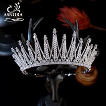 Dal crown tiaras for women wedding hair accessories geometric cz pageant princess party thumb200