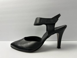 Paul Green Nicolette Pumps Women&#39;s Sz 36 US 6 Black Leather Ankle Strap Shoes - £52.56 GBP