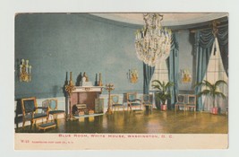 Postcard DC Washington White House Blue Room Interior Early 1900s Unused - $4.95