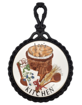 Trivet Lees Kitchen Cast Iron Mid-State Porcelain Tile Hot Plate Vintage Sweden  - $18.81