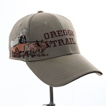 Oregon Trail Covered Wagon Hat Cap Beige Wagons Ho Baker City, Oregon Strap Back - $35.68