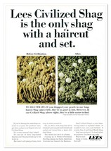 Lees Carpets Civilized Shag Dropped Pearls Vintage 1968 Full-Page Magazi... - $9.70