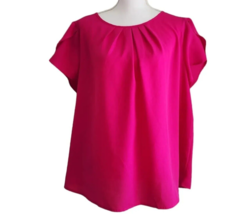 Emery Rose 2XL Women&#39;s Plus Pink Viva Magenta Georgette Polyester Career... - $7.90