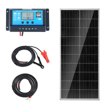 VEVOR 100W Monocrystalline Solar Panel Kit 12V Solar Panel &amp; Charge Cont... - £114.80 GBP