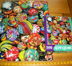 Springbok Jigsaw Puzzle 500 Pieces Marbles Colorful Collage Family Fun C... - $13.85